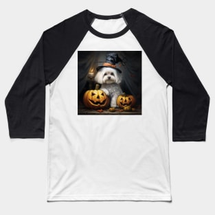 Halloween Maltense in Hat Baseball T-Shirt